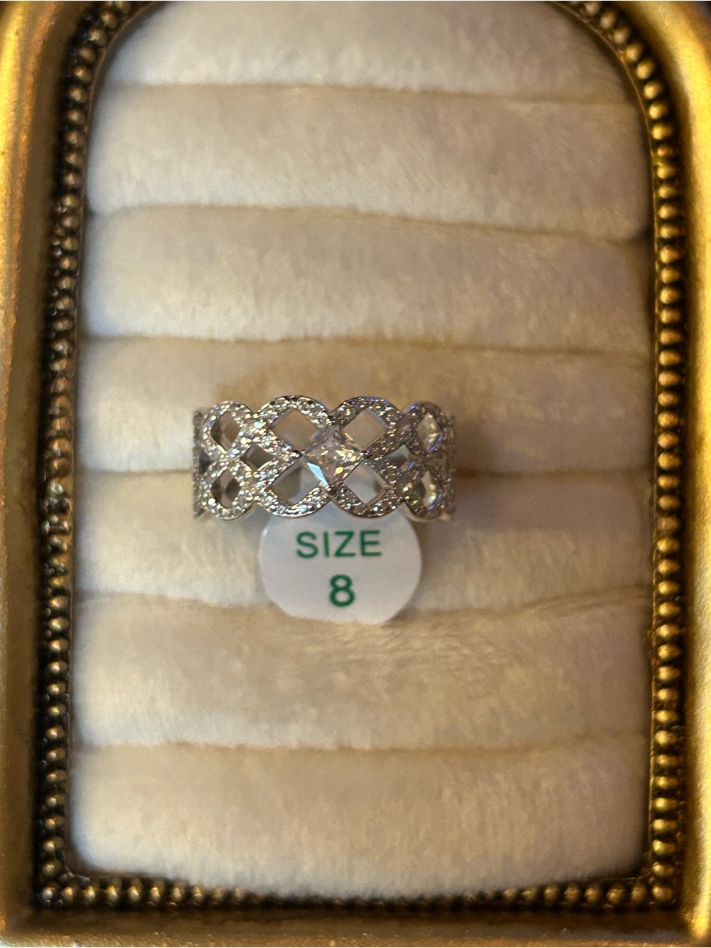 Bomb Party Sterling Club | .925 Sterling Silver | Diamond CZ | Size 8 - Picture 3 of 3